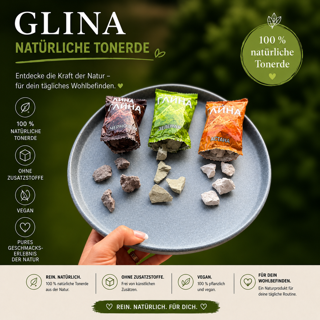 Essbarer Ton Glina – Naturton in verschiedenen Sorten | Kaolin Kasachstan