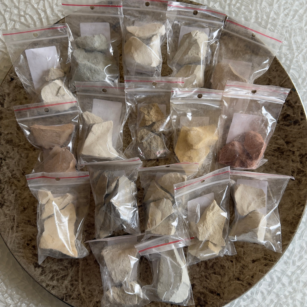 Essbarer Ton Starter Set – 17 Sorten à 25g | Probier-Set Naturton