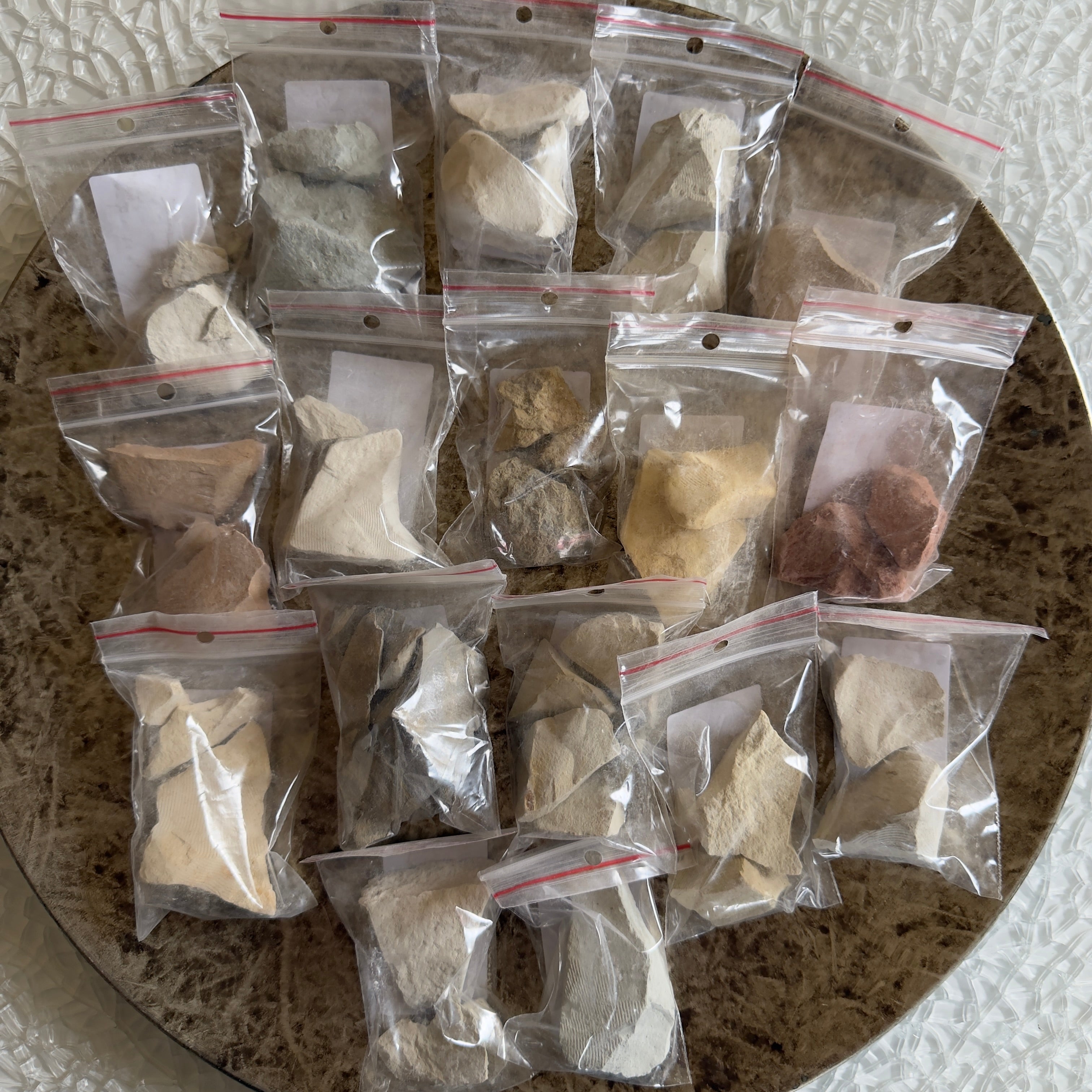 Essbarer Ton Starter Set – 17 Sorten à 25g | Probier-Set Naturton