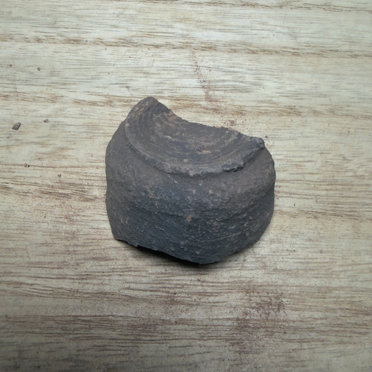 clay pot fragment back side